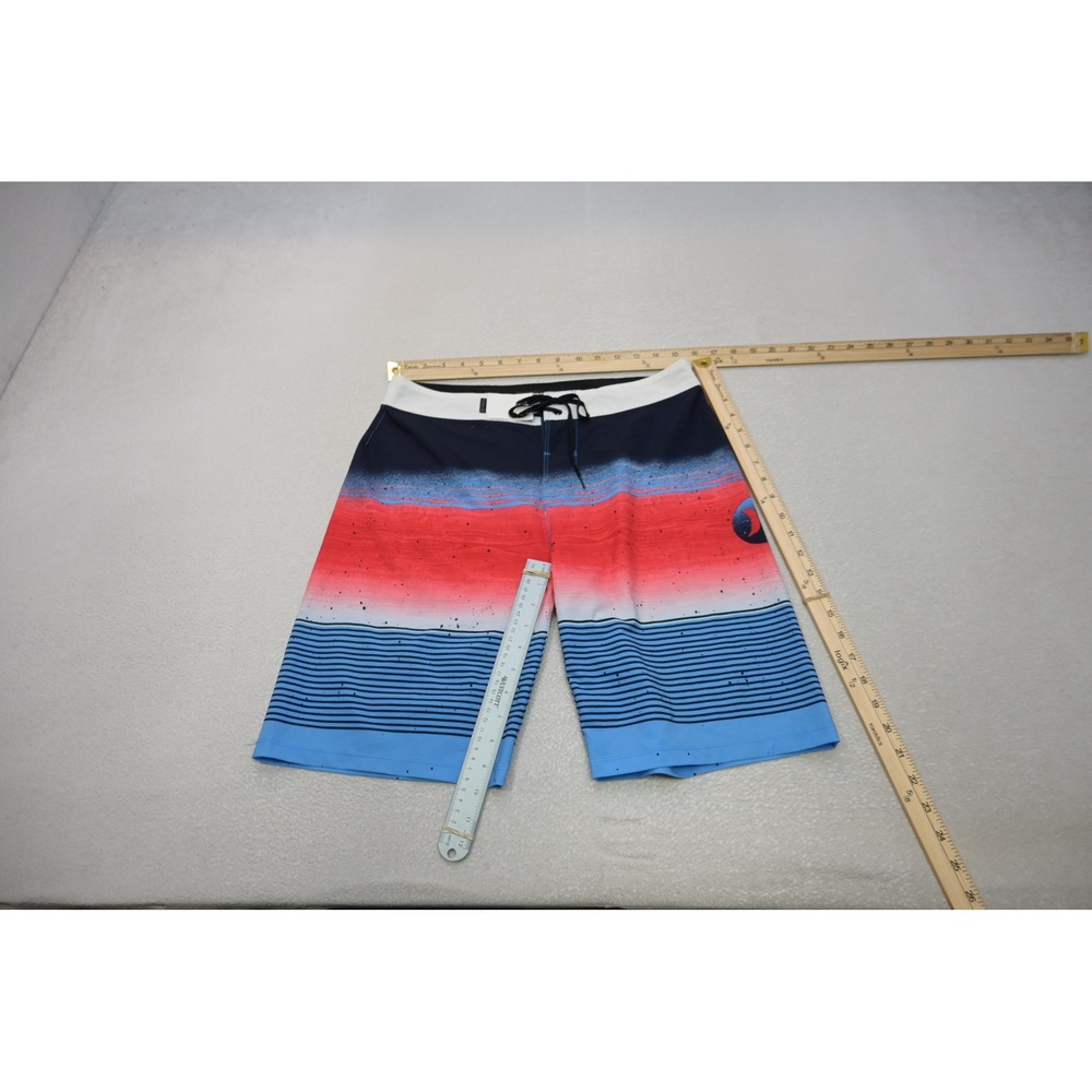 Hurley Board Shorts Mens Size 29 Multi Color Phantom Striped Splatter Excellent